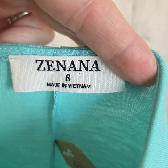 Zenana Outfitters Turquoise Short-Sleeve Midi Dress with Ruffle Hem - Picture 5 of 7